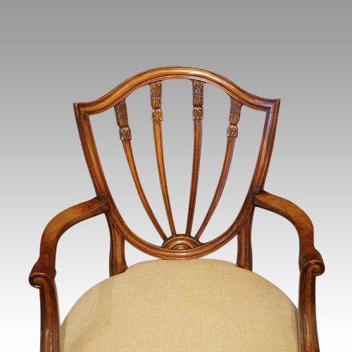 fig 4. Set of 8 shield back dining chairs