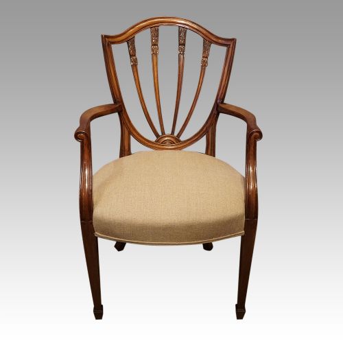 fig 6. Set of 8 shield back dining chairs