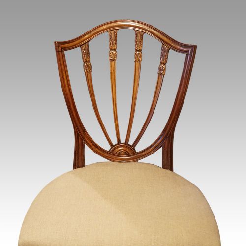 fig 7. Set of 8 shield back dining chairs