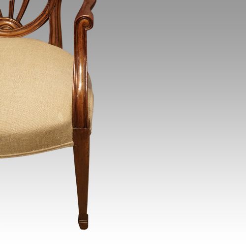 fig 10. Set of 8 shield back dining chairs