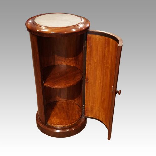 fig 2. Victorian mahogany circular bedside cabinet