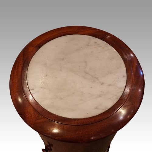 fig 4. Victorian mahogany circular bedside cabinet