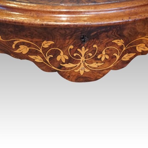 fig 4. Victorian inlaid walnut oval workbox