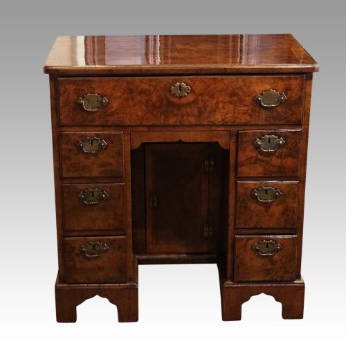 George III Walnut Knee Hole Desk