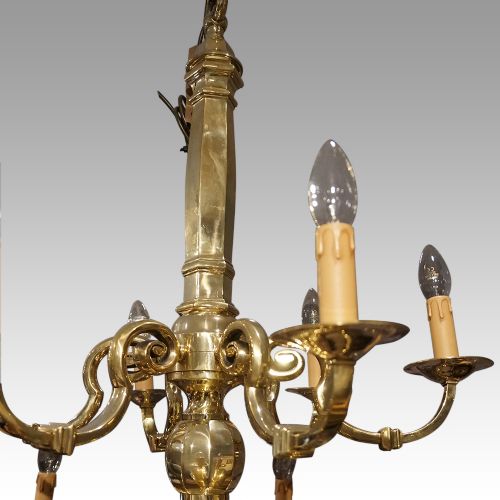 fig 2. Edwardian bronze 2 tier chandelier