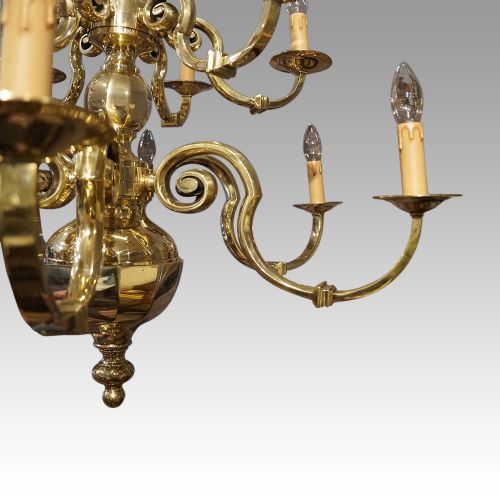 fig 3. Edwardian bronze 2 tier chandelier