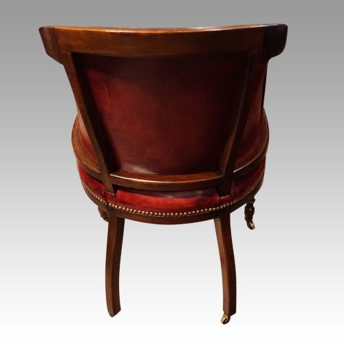 fig 5. Edwardian leather tub desk chair