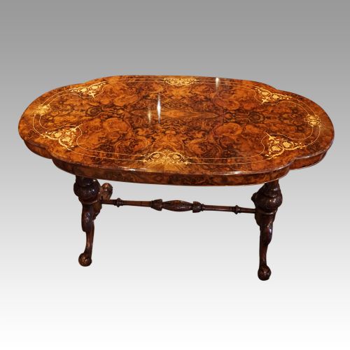 fig 7. Victorian inlaid walnut centre table