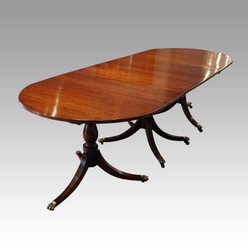 fig 1. George V Mahogany Triple Pillar Dining Table