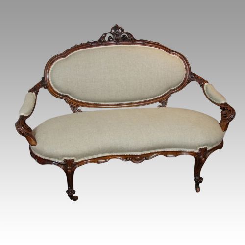 Victorian Walnut Loveseat