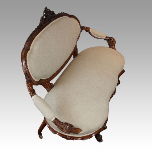 fig 3. Victorian Walnut Loveseat