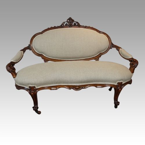 fig 7. Victorian Walnut Loveseat