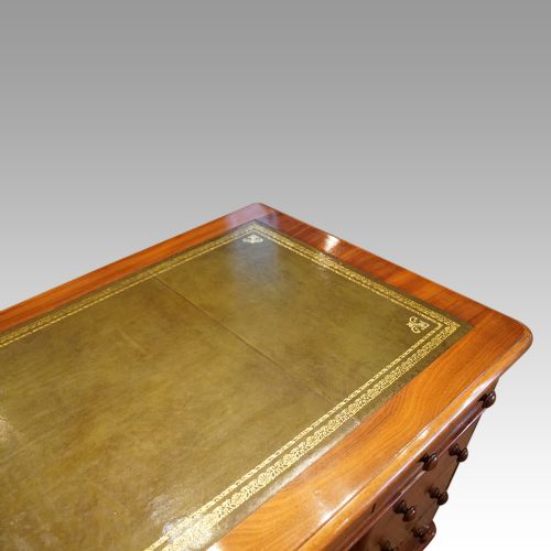 fig 1. Victorian walnut pedestal desk