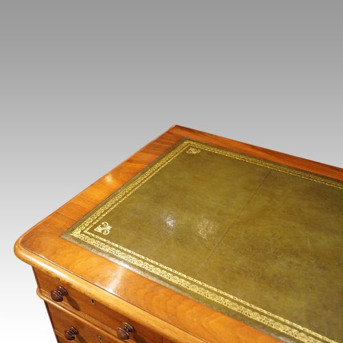 fig 5. Victorian walnut pedestal desk