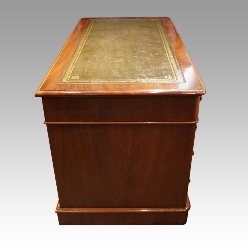fig 6. Victorian walnut pedestal desk