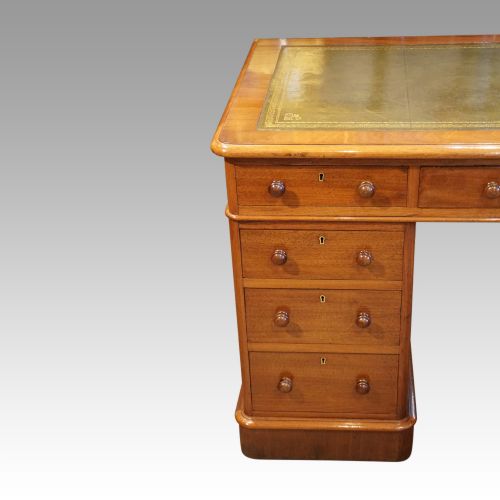 fig 10. Victorian walnut pedestal desk