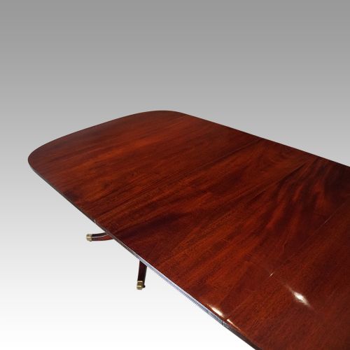 fig 1. George V mahogany twin pillar dining table