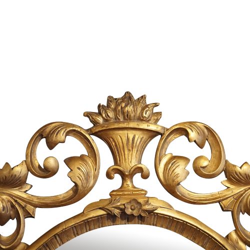 fig 2. Antique Carved Oval Gilt Mirror