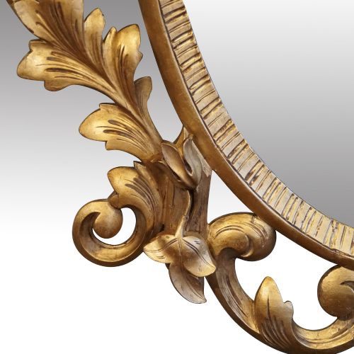 fig 3. Antique Carved Oval Gilt Mirror