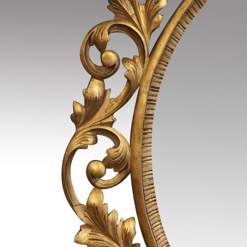 fig 5. Antique Carved Oval Gilt Mirror
