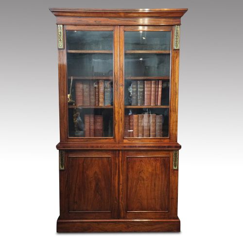 Antique Rosewood Library Bookcase