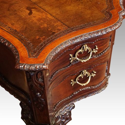 fig 4. Antique mahogany Chippendale style desk