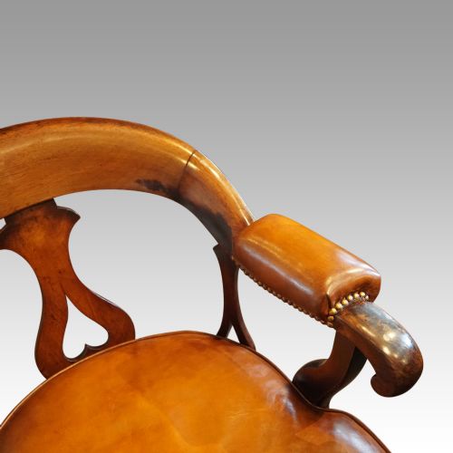 fig 1. Victorian leather tub desk chair