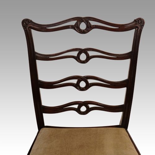 fig 4. Set of 8 Hepplewhite style ladderback chairs