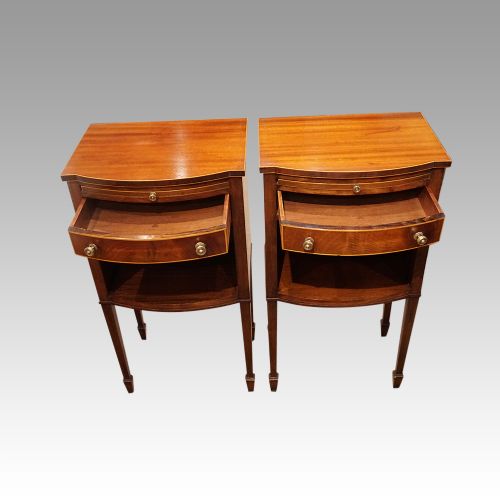 fig 1. Pair of mahogany bedside cabinets