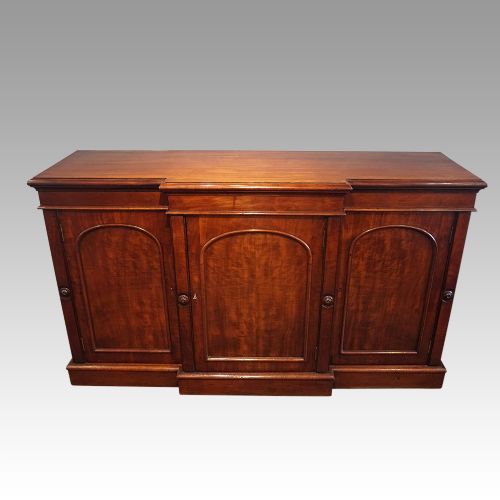 Victorian Mahogany Breakfront Side Cabinet