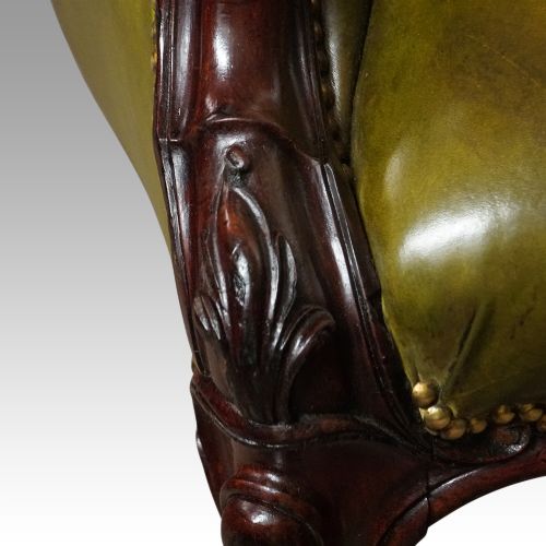 fig 6. Victorian button back leather easy chair