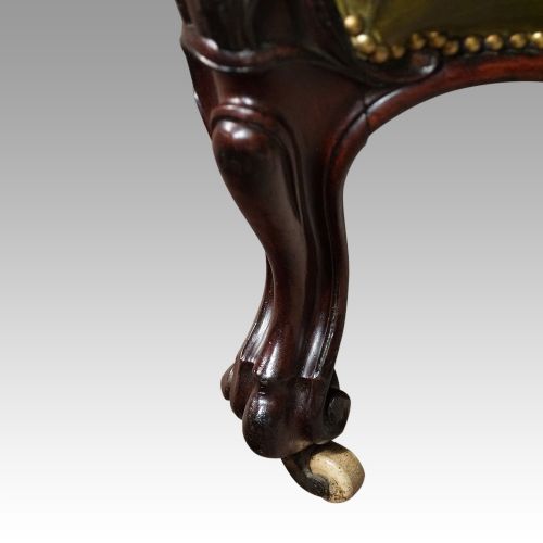 fig 7. Victorian button back leather easy chair