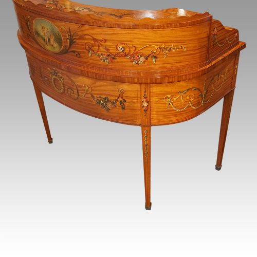 fig 1. Edwardian satinwood painted Carlton House desk