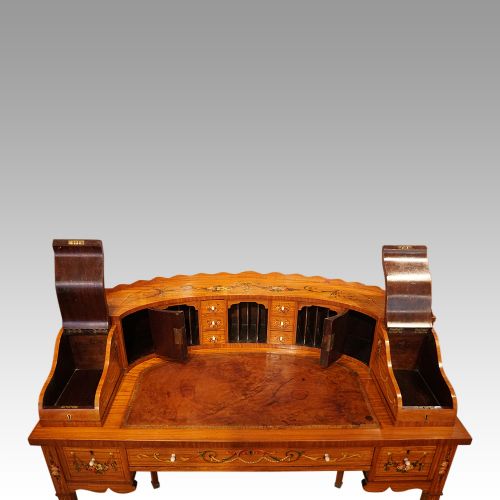 fig 2. Edwardian satinwood painted Carlton House desk