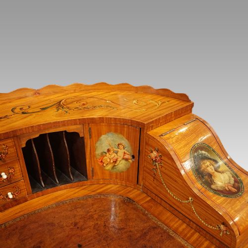fig 3. Edwardian satinwood painted Carlton House desk 