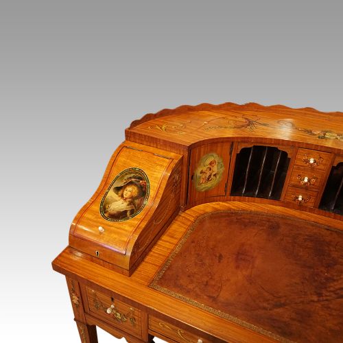 fig 5. Edwardian satinwood painted Carlton House desk 