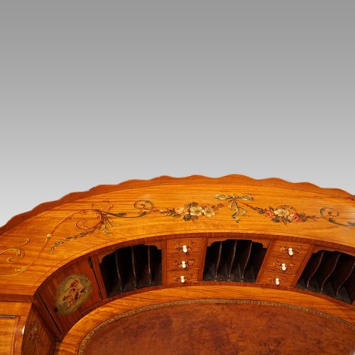 fig 7. Edwardian satinwood painted Carlton House desk 