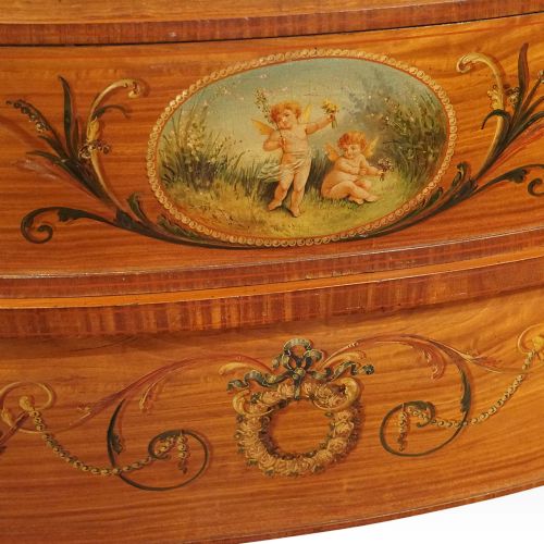 fig 9. Edwardian satinwood painted Carlton House desk