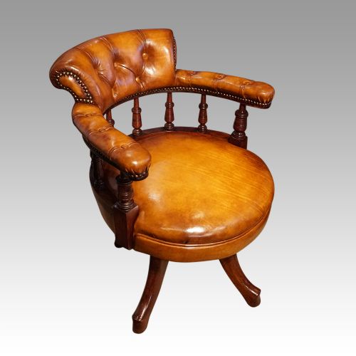 Late Victorian Revolving Desk Chair