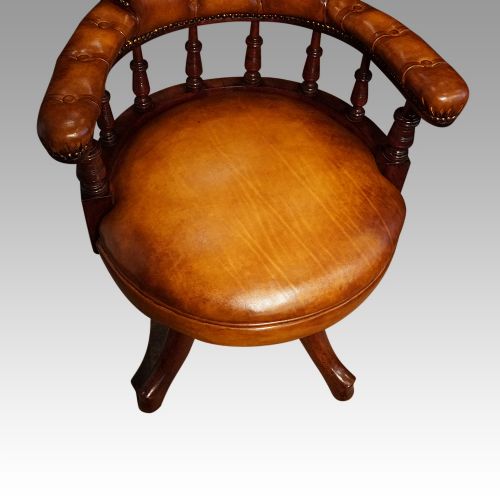 fig 6. Late Victorian revolving desk chair