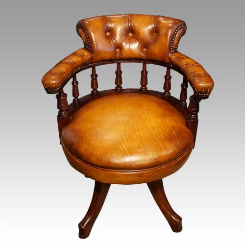 fig 8. Late Victorian revolving desk chair