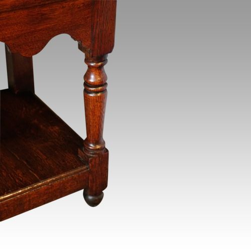 fig 1. Georgian oak pot board dresser base