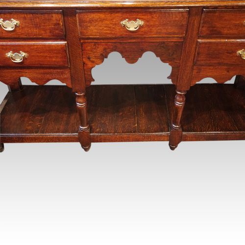 fig 6. Georgian oak pot board dresser base