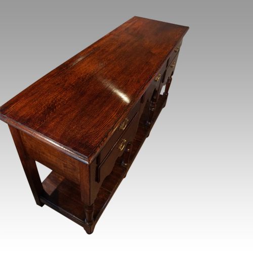 fig 7. Georgian oak pot board dresser base