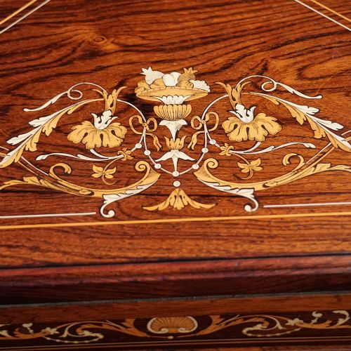 fig 6. Edwardian inlaid rosewood envelope card table