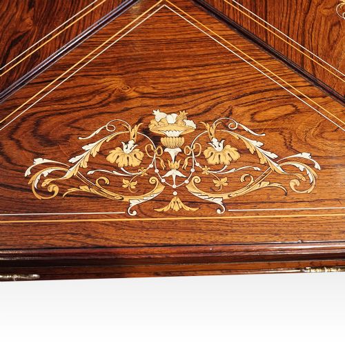 fig 7. Edwardian inlaid rosewood envelope card table