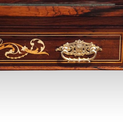 fig 8. Edwardian inlaid rosewood envelope card table