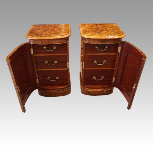 fig 1. Victorian walnut bedside cabinets