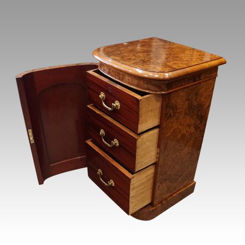 fig 2. Victorian walnut bedside cabinets