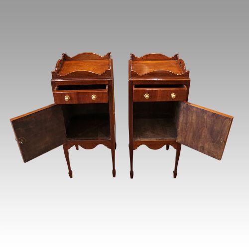 fig 1. Pair of mahogany bedside cabinets